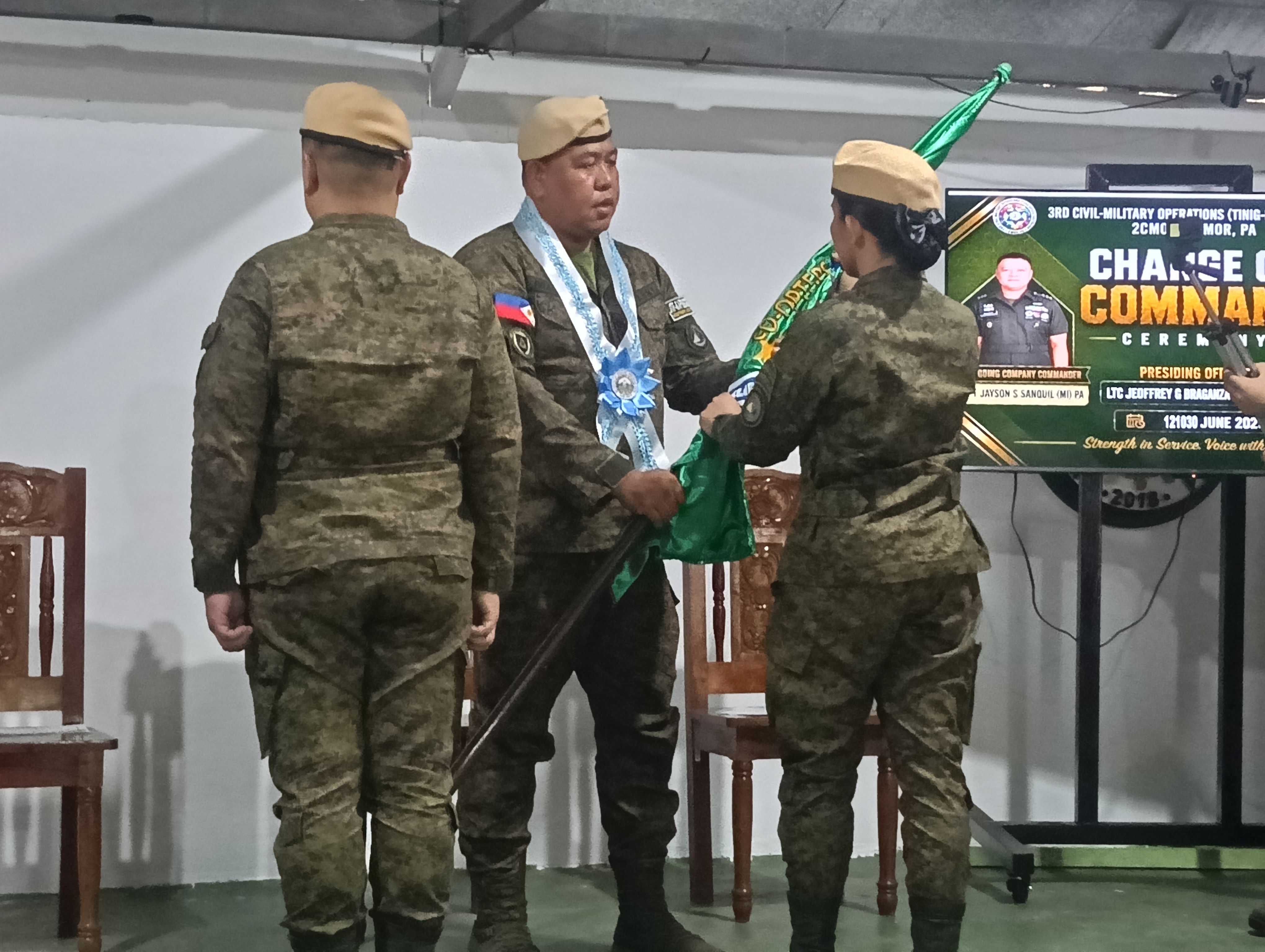3rd CMO Company welcomes new leadership as 1Lt noemi m. Mendez assumes command