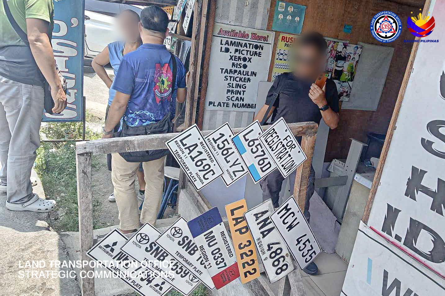 6 timbog sa pagawaan ng pekeng plaka sa Davao