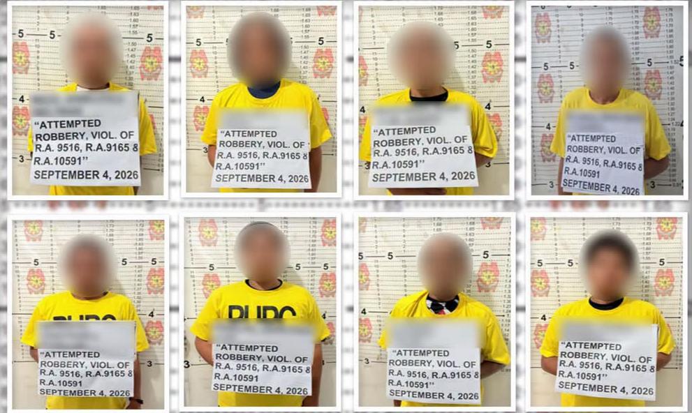 8 suspek arestado sa tangkang pagnanakas sa isang pawnshop sa Tarlac