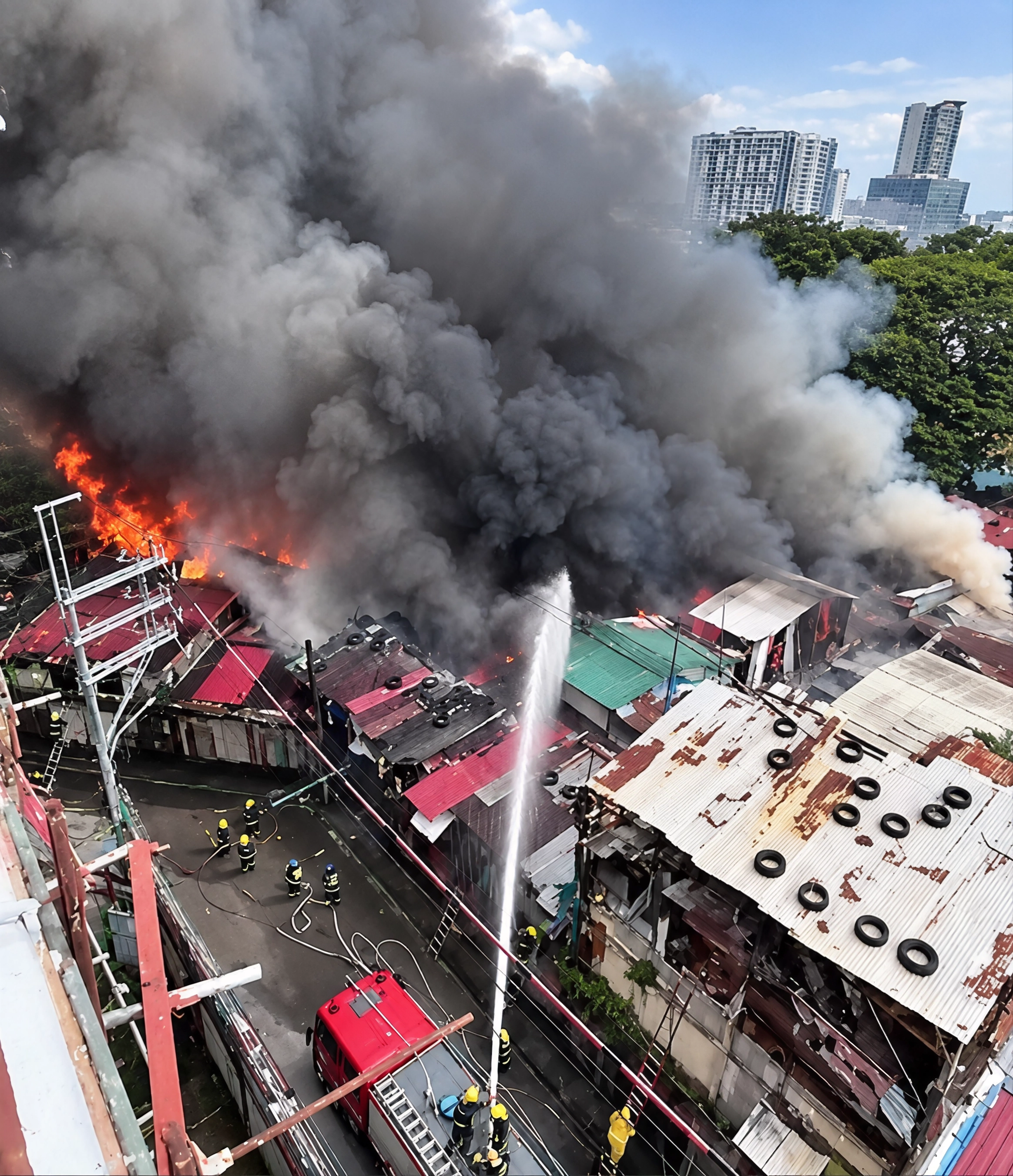 Sunog sumiklab sa isang residential area sa Quezon City
